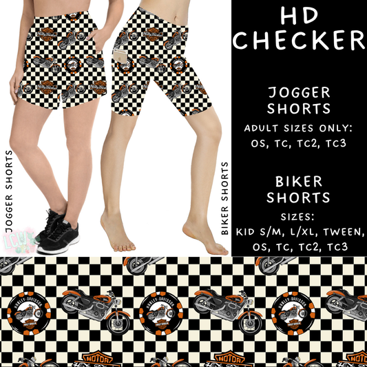 Batch #370 - Fun Run 12 - Closes 7/8 - ETA early Sept - HD Checker Biker & Jogger Shorts