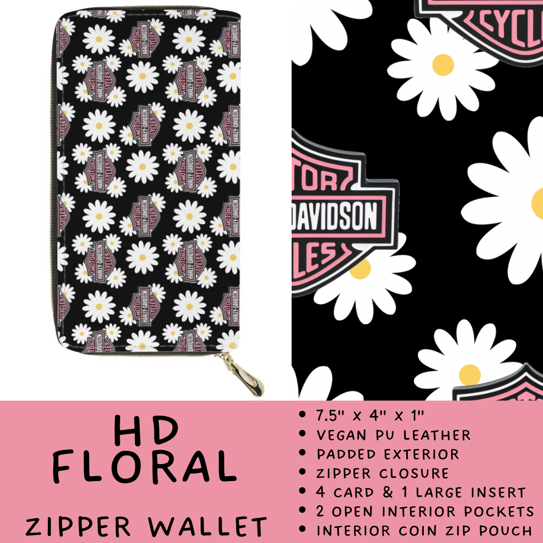 Batch #460 - Zip It Collection - Closes 12/5 - ETA late Jan - HD Floral Zipper Wallet