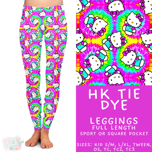 Batch #454 - Cool Characters 10 - Closes 11/26 - ETA mid Jan - HK Tie Dye Full Length Leggings