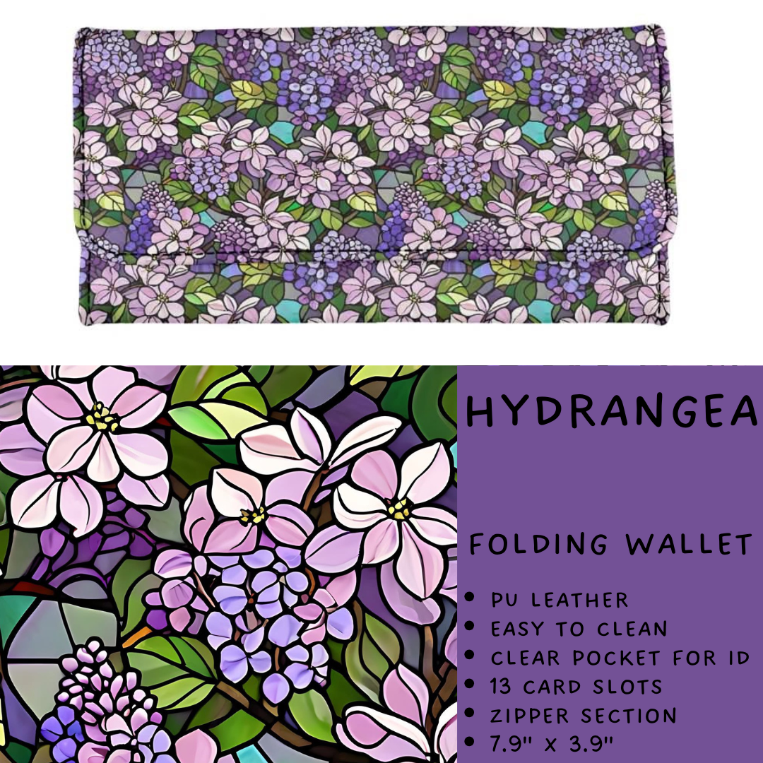 Batch #265 - Card Holders & Foldable Wallets - Closes 1/1 - ETA mid Feb - Hydrangea Foldable Wallet