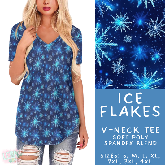 Batch #435 - Winter Wonderland 3 - Closes 10/23 - ETA early/mid Dec - Ice Flakes V-Neck Tee