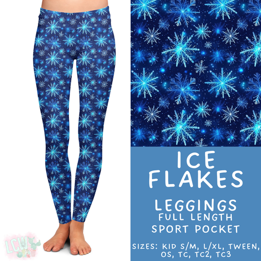 Batch #435 - Winter Wonderland 3 - Closes 10/23 - ETA early/mid Dec - Ice Flakes Full Length Leggings