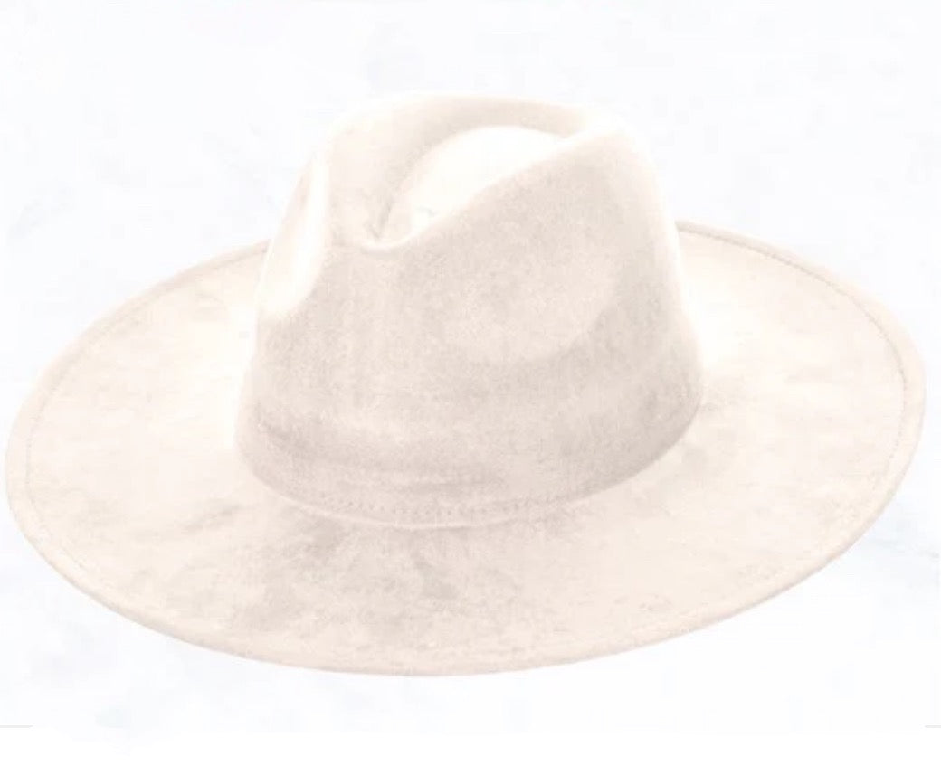 Black Leather Hat Band w/ Turquoise Slab + Choice of Boho Hat