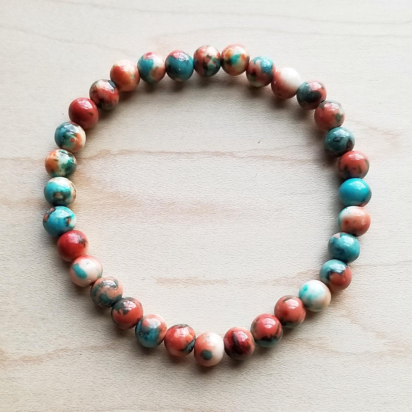 Multi-Colored Turquoise Stretch Jewelry Junkie Bracelet