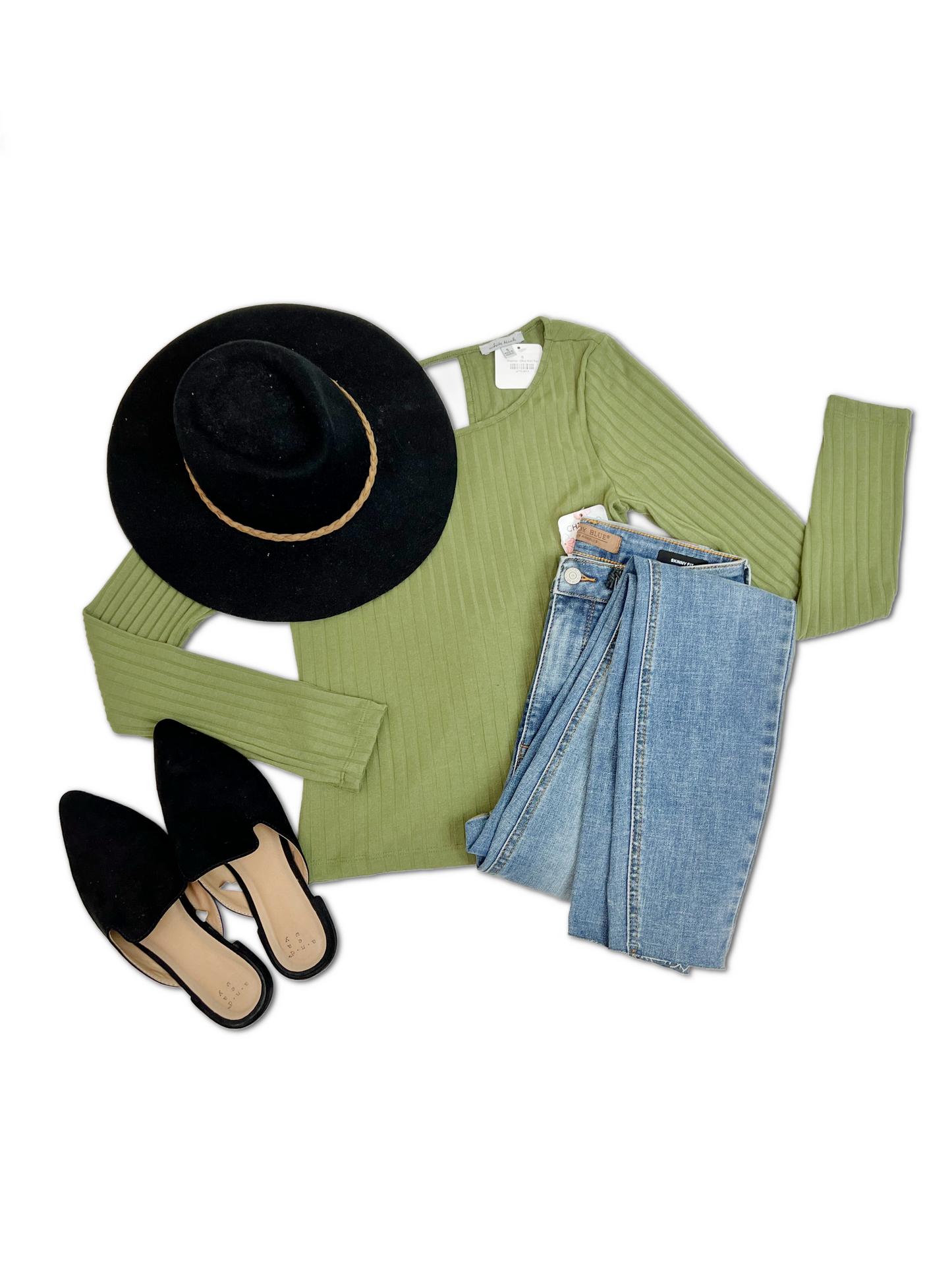 Daphne - Olive Knit Top