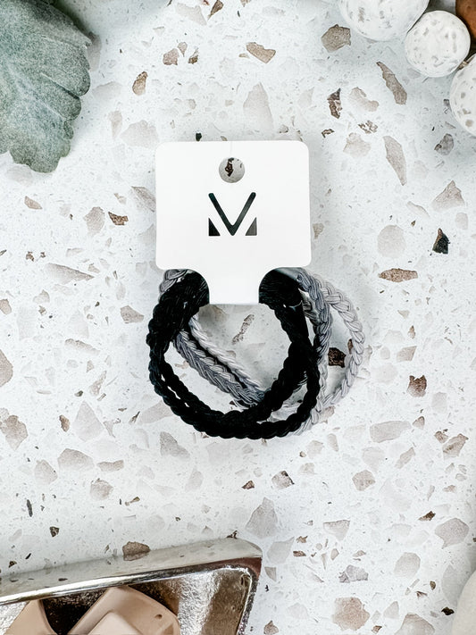 IN STOCK Black and Grey Hair Tie Sets FINAL SALE