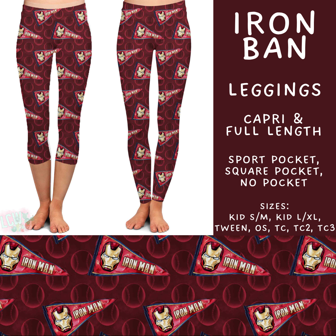 Batch #542 - Pennant Banner Collection - Closes 6/12 - ETA mid August - Iron Ban Full and Capri Length Leggings