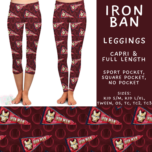 Batch #542 - Pennant Banner Collection - Closes 6/12 - ETA mid August - Iron Ban Full and Capri Length Leggings