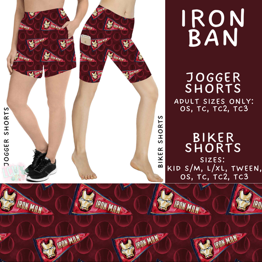 Batch #542 - Pennant Banner Collection - Closes 6/12 - ETA mid August - Iron Ban Biker & Jogger Shorts
