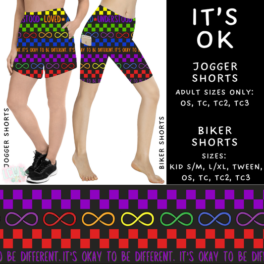 Batch #370 - Fun Run 12 - Closes 7/8 - ETA early Sept - It's Ok Biker & Jogger Shorts