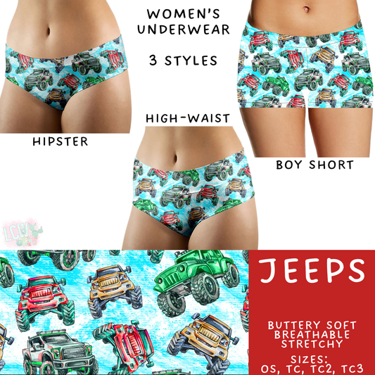 Ready to Ship Jeeps Women's Underwear - TC2 Hipster