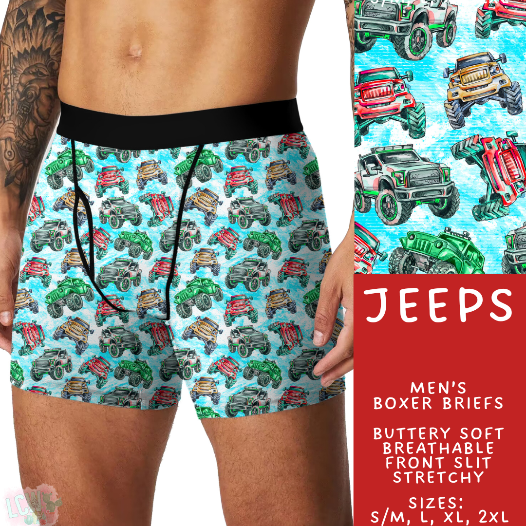 Ready to Ship Jeeps Men's Boxer Briefs - S/M & Large
