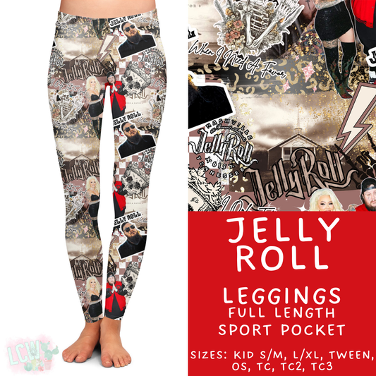 Ready to Ship Jelly Roll Full Length Leggings - Sport Pocket OS