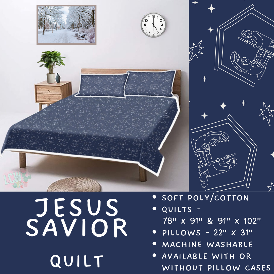 Batch  #410 - Cozy Quilts - Closes 9/10 - ETA late October - Jesus Savior Quilt