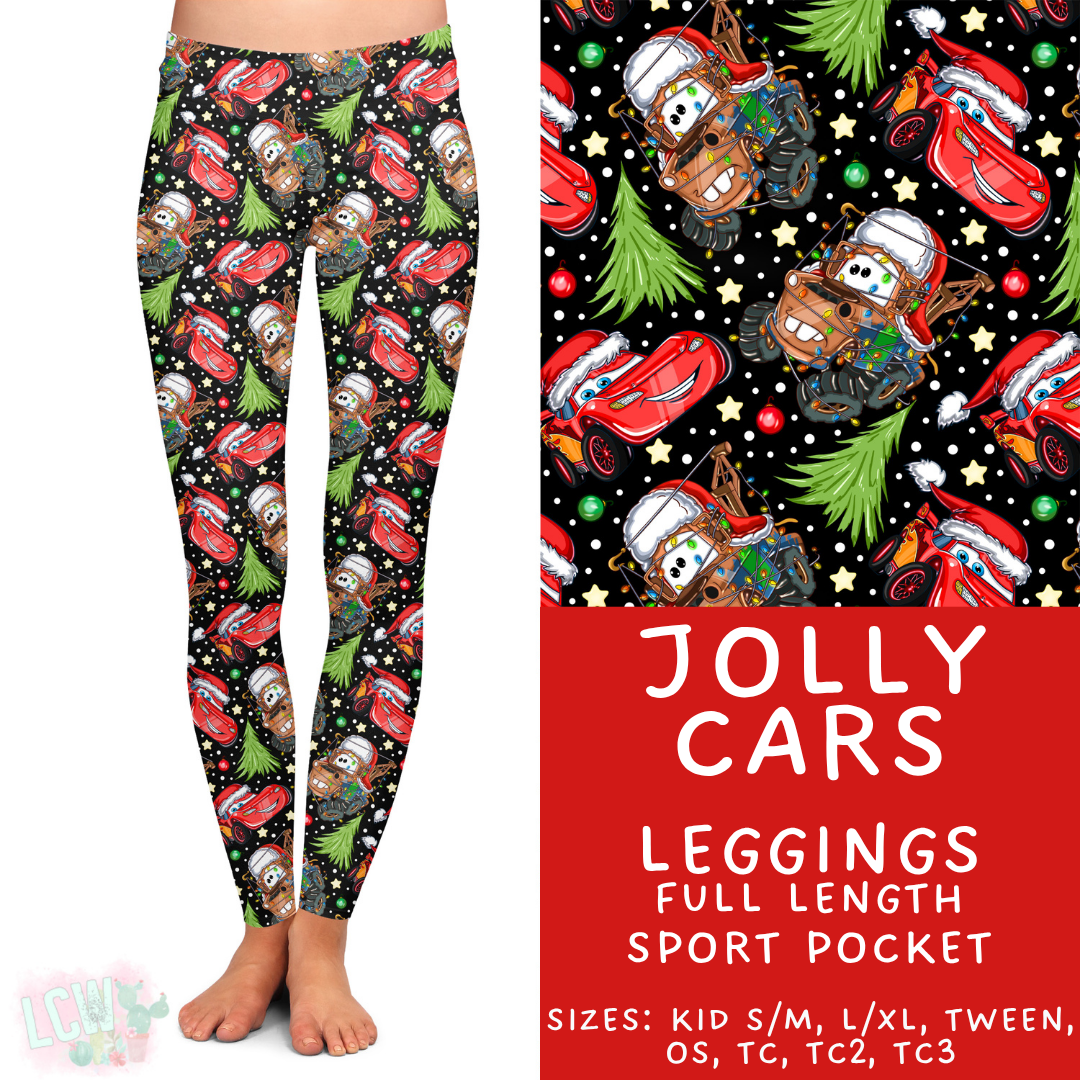 Batch #434 - Magical Christmas - Closes 10/22 - ETA early Dec - Jolly Cars Full Length Leggings