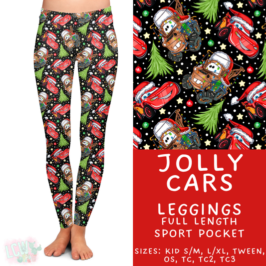 Batch #434 - Magical Christmas - Closes 10/22 - ETA early Dec - Jolly Cars Full Length Leggings