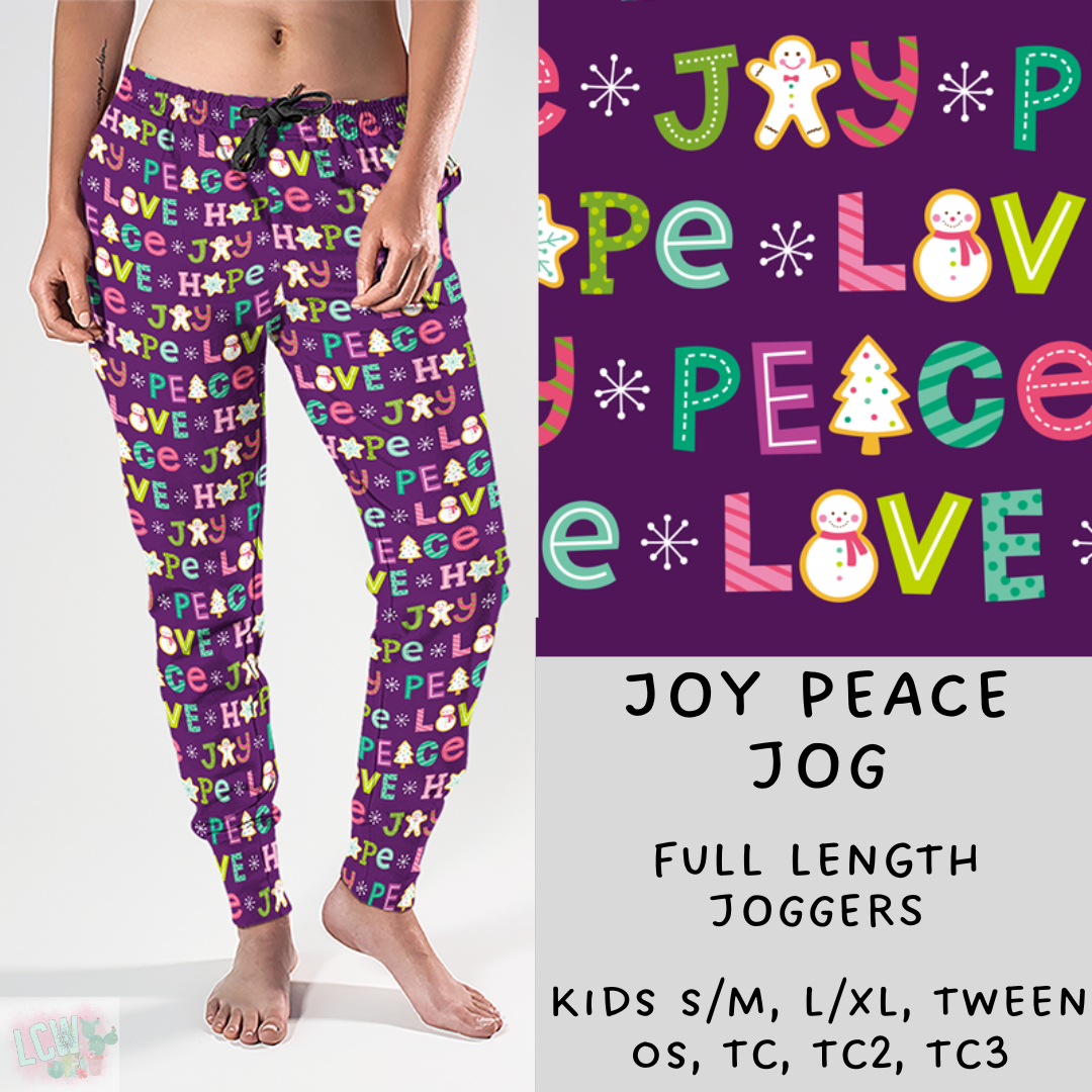 Ready To Ship - Christmas Lounge - Joy Peace Joggers