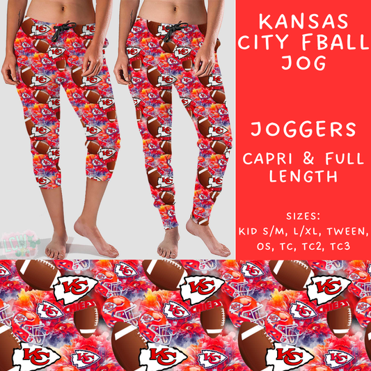 Ready To Ship - Kansas City Fball Full Length Joggers - OS