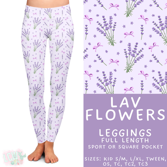 Batch #408 - Fun Run 14 - Closes 9/5 - ETA mid/late October - Lav Flowers Full Length Leggings