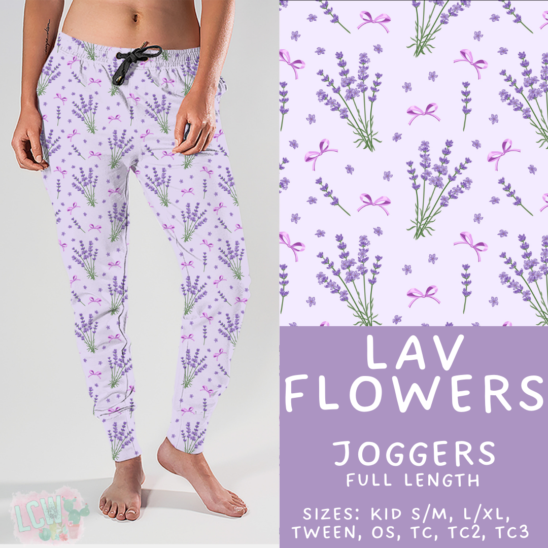 Batch #408 - Fun Run 14 - Closes 9/5 - ETA mid/late October - Lav Flowers Joggers