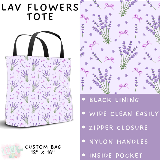 Batch #408 - Fun Run 14 - Closes 9/5 - ETA mid/late October - Lav Flowers Tote