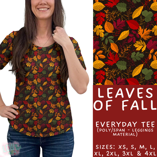 Batch #407 - Fall Fun 2 - Closes 9/4 - ETA mid/late October - Leaves of Fall Everyday Tee