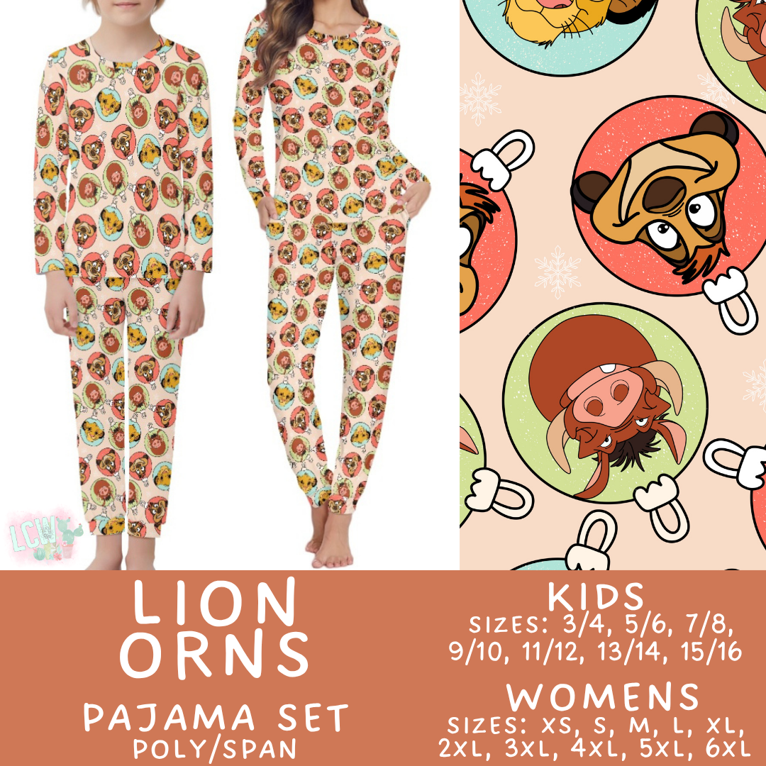 Batch #430 - Magical Christmas Family Pajamas - Closes 10/15 - ETA late Nov - Lion Orns Women's & Kid's Pajama Set