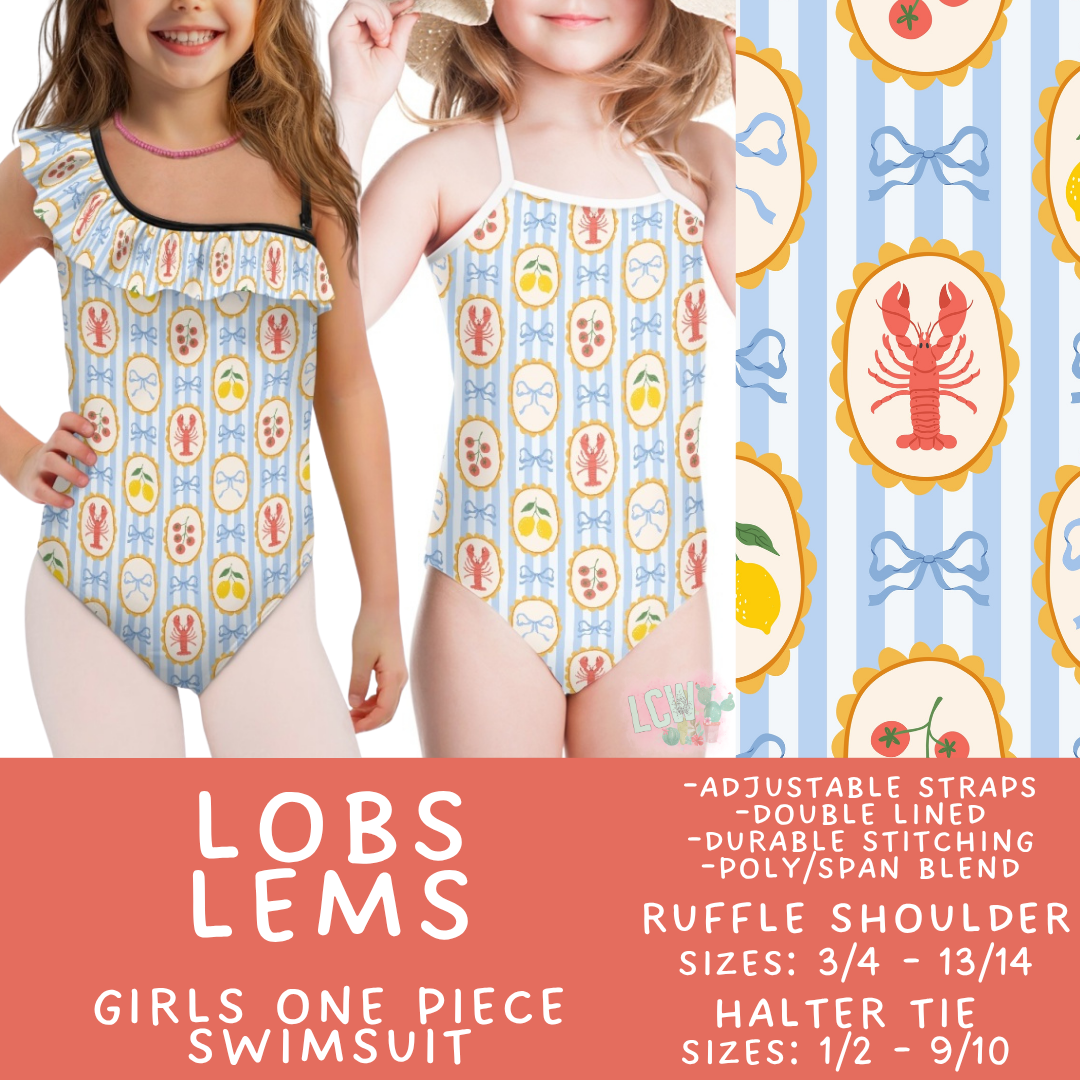 Batch #543 - Pool Party 2 - Closes 6/15 - ETA early/mid August - Lobs Lems Girl's Swimsuit
