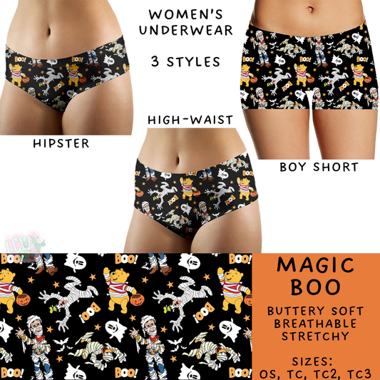 Ready To Ship - Magic Boo Women's Underwear - Boy Short OS