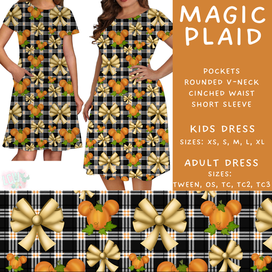 Batch #404 - Magical Fall 2 - Closes 8/29 - ETA mid/late October - Magic Plaid Womens & Girls Dresses
