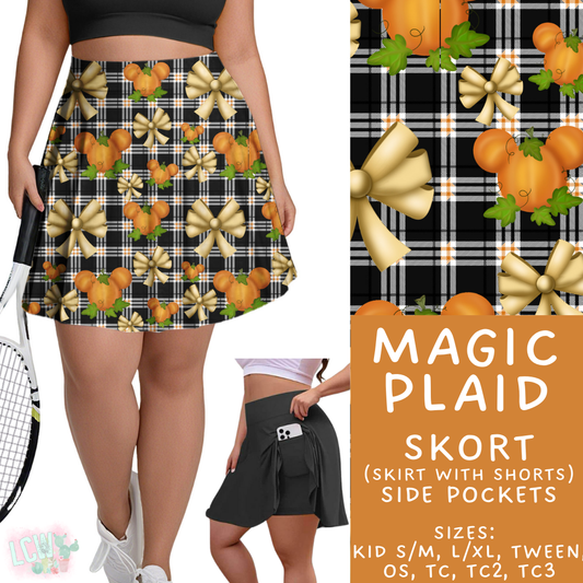 Batch #404 - Magical Fall 2 - Closes 8/29 - ETA mid/late October - Magic Plaid Skort