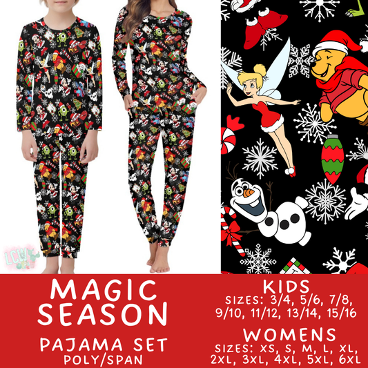 Batch #430 - Magical Christmas Family Pajamas - Closes 10/15 - ETA late Nov - Magic Season Women's & Kid's Pajama Set