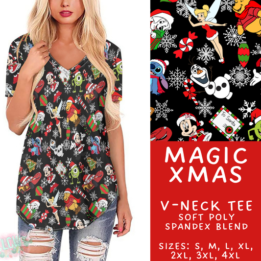 Batch #434 - Magical Christmas - Closes 10/22 - ETA early Dec - Magic Xmas V-Neck Tee