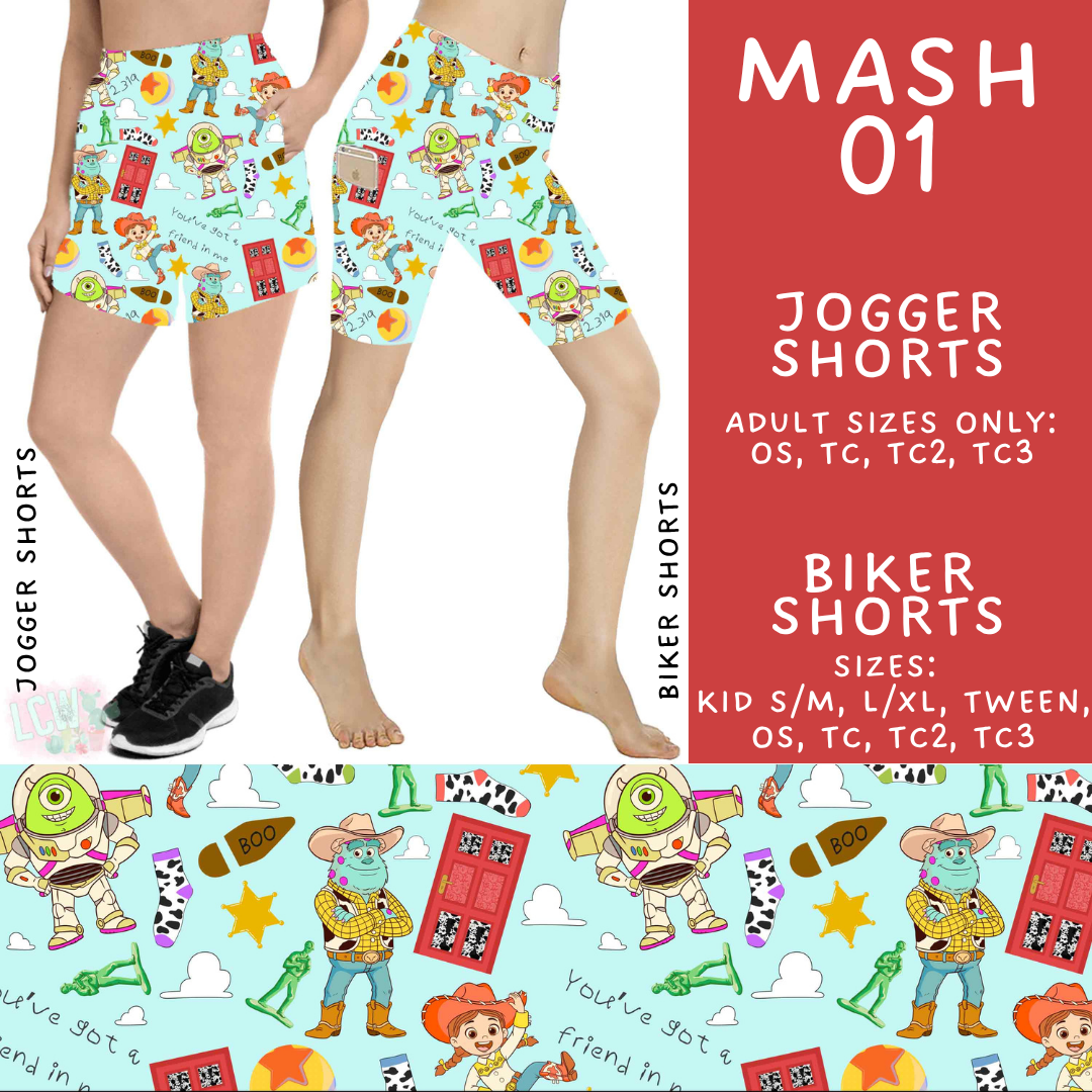 Batch #546 - Character Mash - Closes 6/22 - ETA late August - Mash 01 Biker & Jogger Shorts