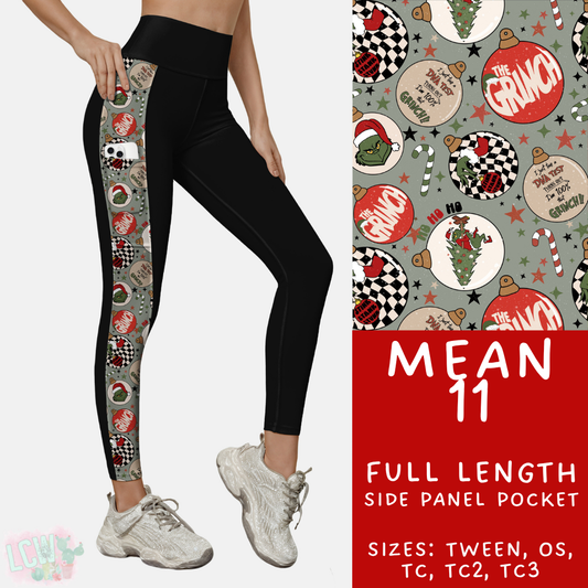 Ready to Ship - Mean 11 Pattern Side Pocket Leggings - OS