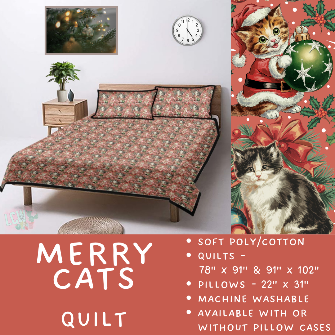 Batch  #410 - Cozy Quilts - Closes 9/10 - ETA late October - Merry Cats Quilt