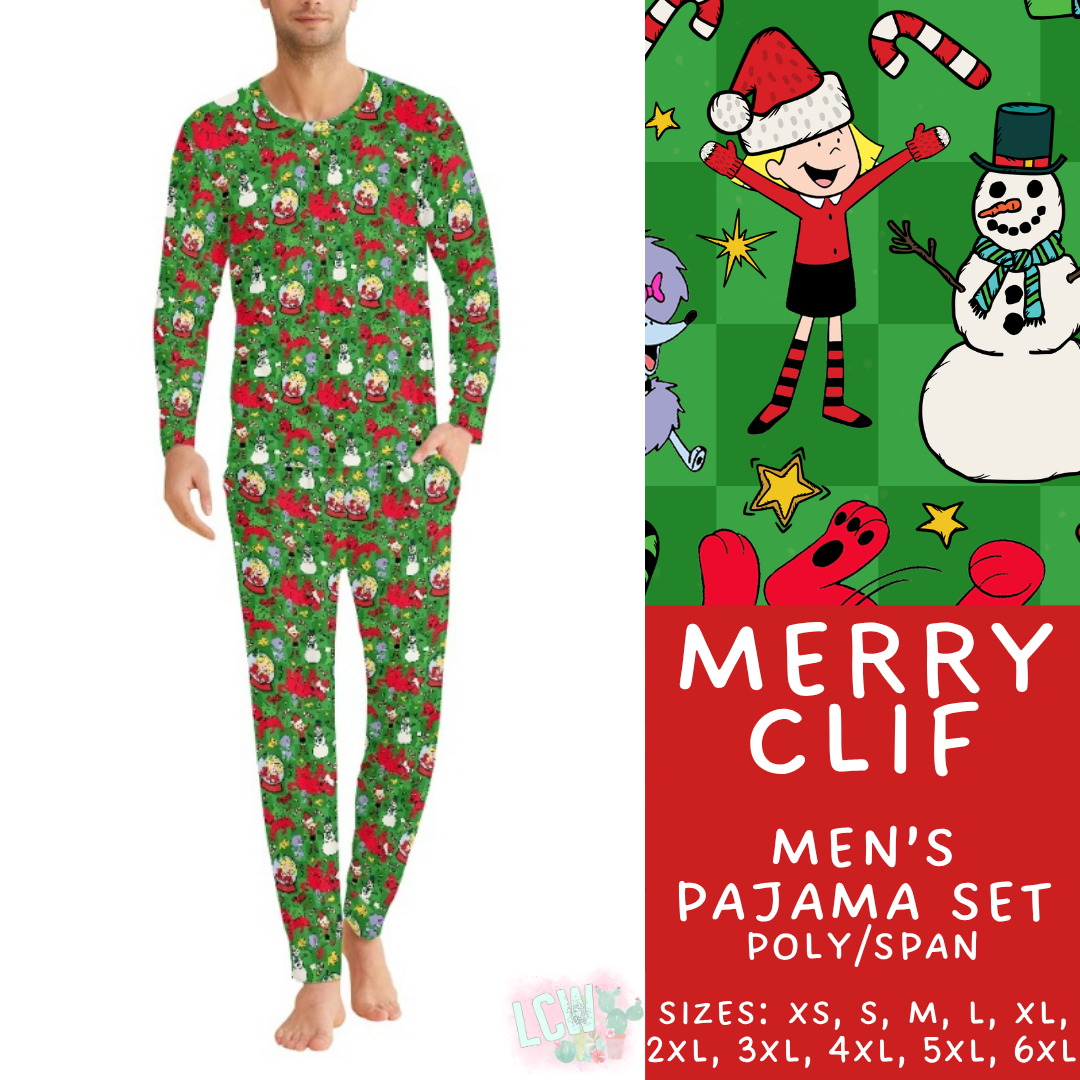 Batch #431 - Character Christmas Pajamas - Closes 10/16 - ETA late Nov - Merry Clif Men's Pajama Set