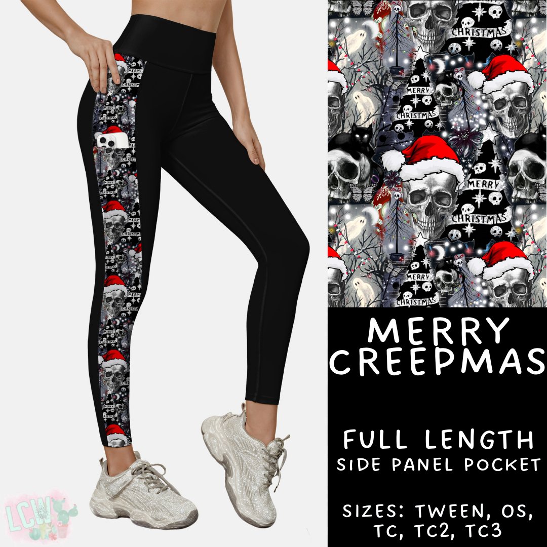 Ready to Ship - Merry Creepmas Side Panel Pocket Leggings - TC