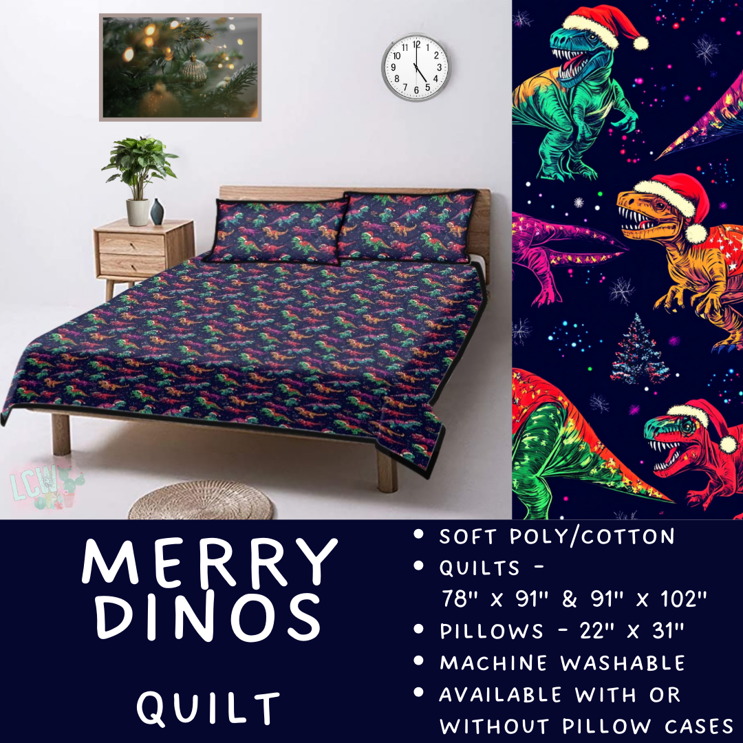 Batch  #410 - Cozy Quilts - Closes 9/10 - ETA late October - Merry Dinos Quilt