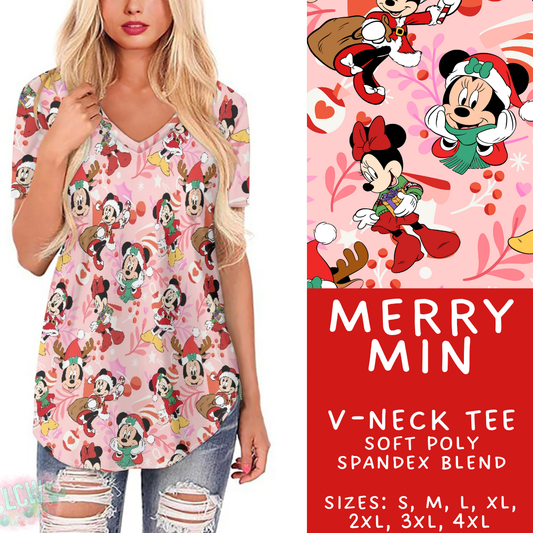 Batch #434 - Magical Christmas - Closes 10/22 - ETA early Dec - Merry Min V-Neck Tee