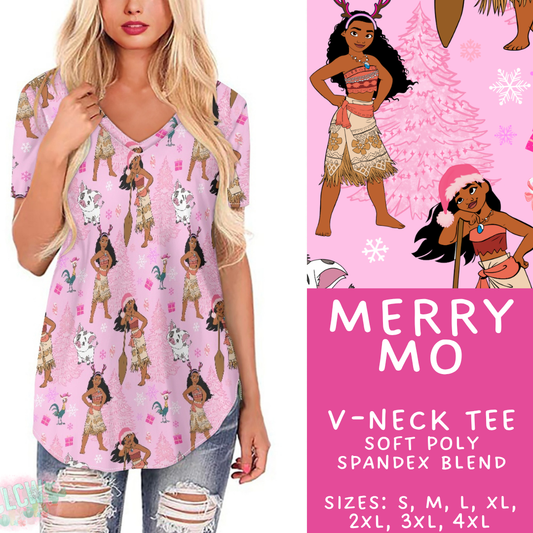 Batch #434 - Magical Christmas - Closes 10/22 - ETA early Dec - Merry Mo V-Neck Tee