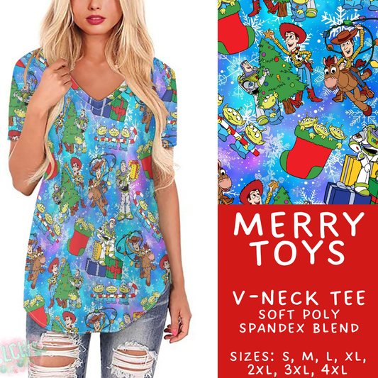 Batch #434 - Magical Christmas - Closes 10/22 - ETA early Dec - Merry Toys V-Neck Tee