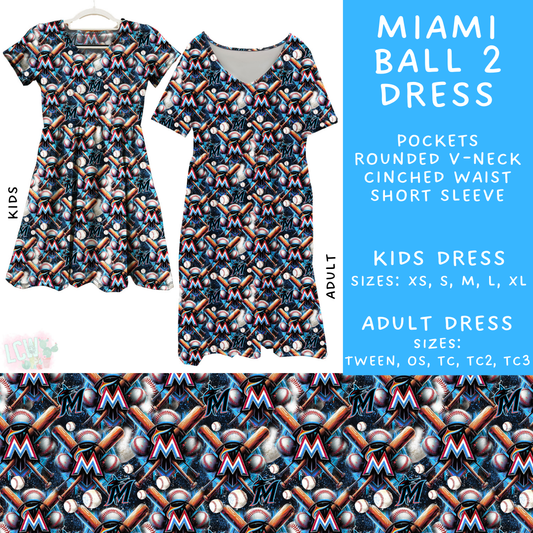 Batch #498 - Strike Out 3 - Closes 3/2 - ETA early May - Miami Ball 2 Adult & Kids Dresses