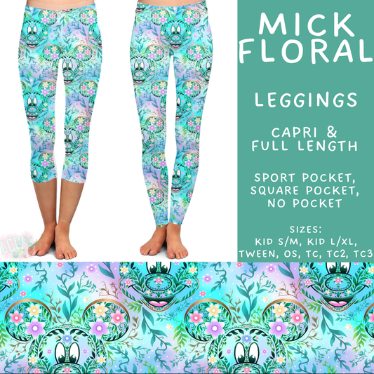 Batch #541 - Magical Faves 21 - Closes 6/10 - ETA mid August - Mick Floral Full and Capri Length Leggings