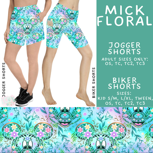 Batch #541 - Magical Faves 21 - Closes 6/10 - ETA mid August - Mick Floral Biker & Jogger Shorts