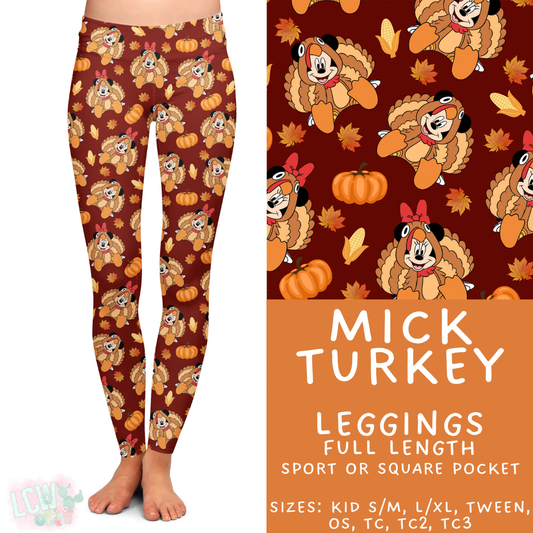 Batch #404 - Magical Fall 2 - Closes 8/29 - ETA mid/late October - Mick Turkey Full Length Leggings