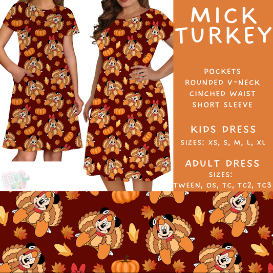 Batch #404 - Magical Fall 2 - Closes 8/29 - ETA mid/late October - Mick Turkey Womens & Girls Dresses