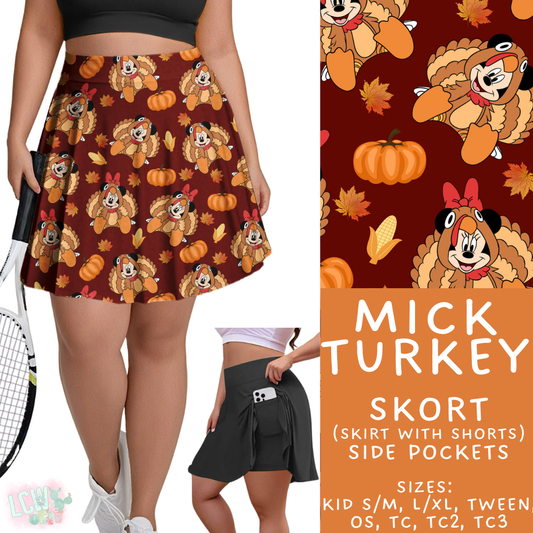 Batch #404 - Magical Fall 2 - Closes 8/29 - ETA mid/late October - Mick Turkey Skort