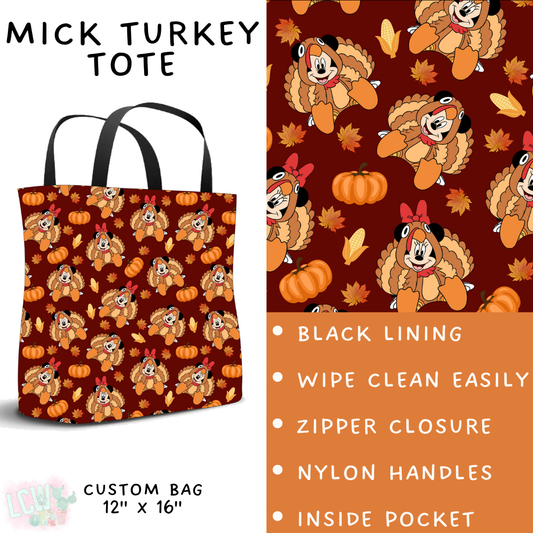 Batch #404 - Magical Fall 2 - Closes 8/29 - ETA mid/late October - Mick Turkey Tote