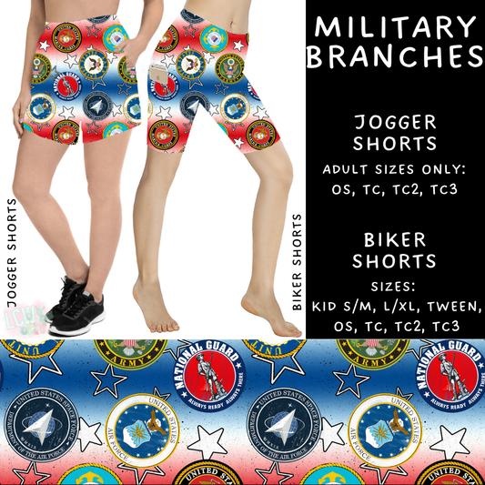 Batch #370 - Fun Run 12 - Closes 7/8 - ETA early Sept - Military Branches Biker & Jogger Shorts